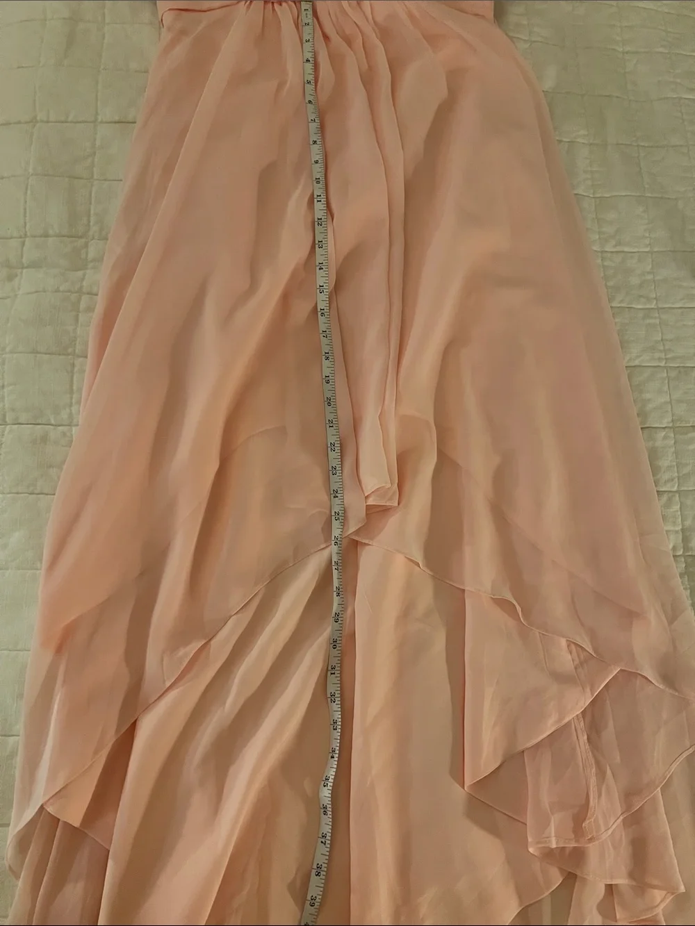 Light Pink Chiffon High-Low Formal Dress P2P 20